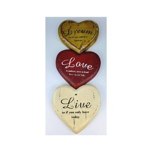 Kirkland's 3 wood hearts